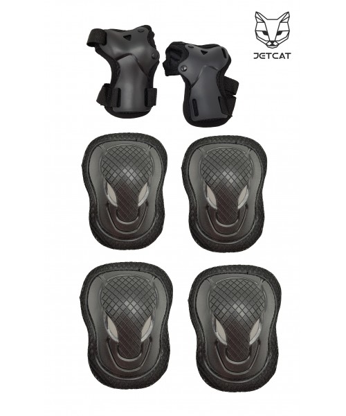 Комплект защиты 6 предмета  3 в 1 JetCat Sport (Черная) защита локтей и колен