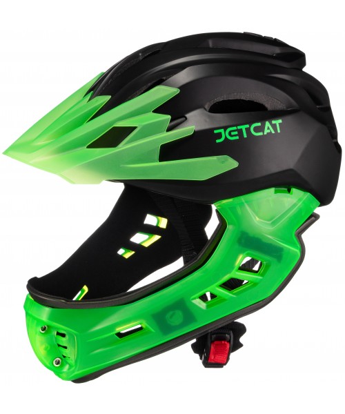 Шлем FullFace - Hawks (Black/Green) Хокс - JETCAT