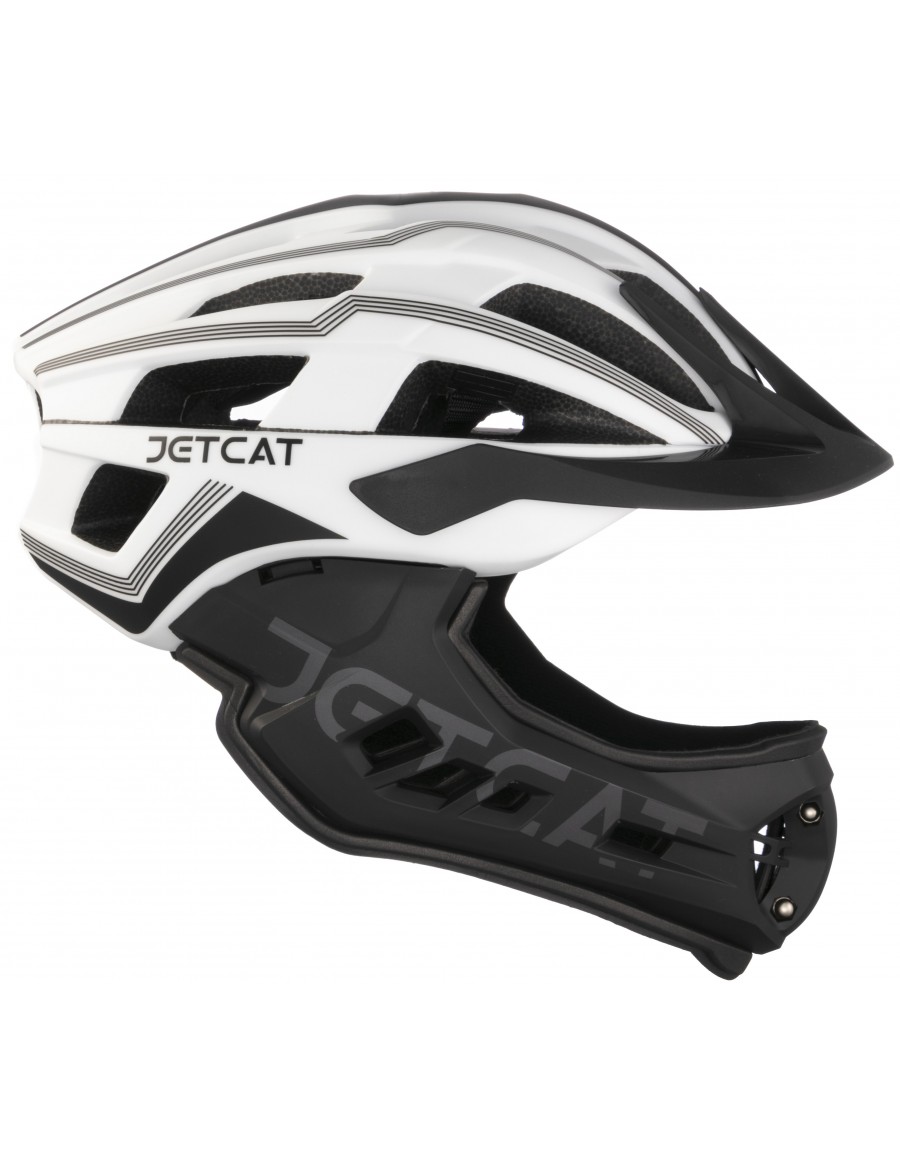 Шлем FullFace - Race (Белый/Чёрный) - JetCat